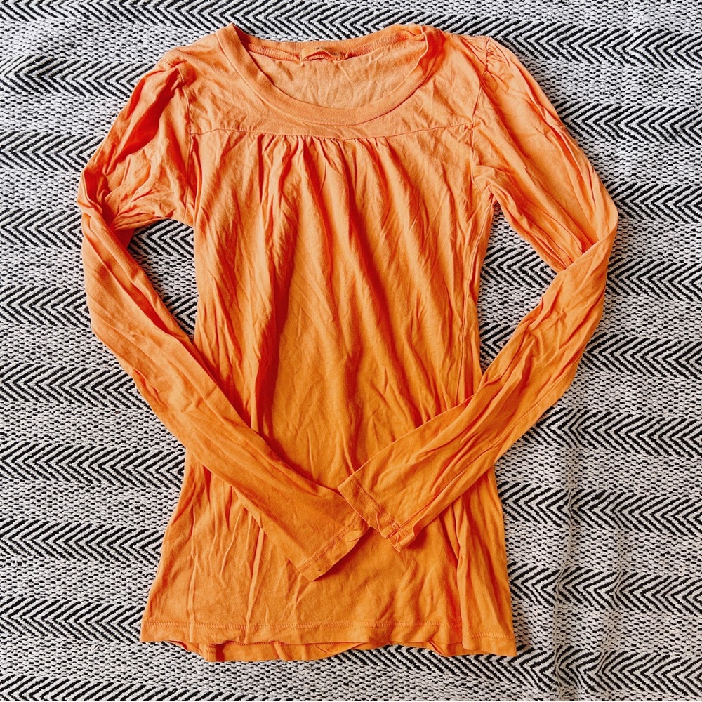 Orange sherbet long sleeve t shirt by LA Made